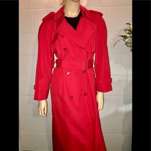 London Towne Vintage Red Trench Coat